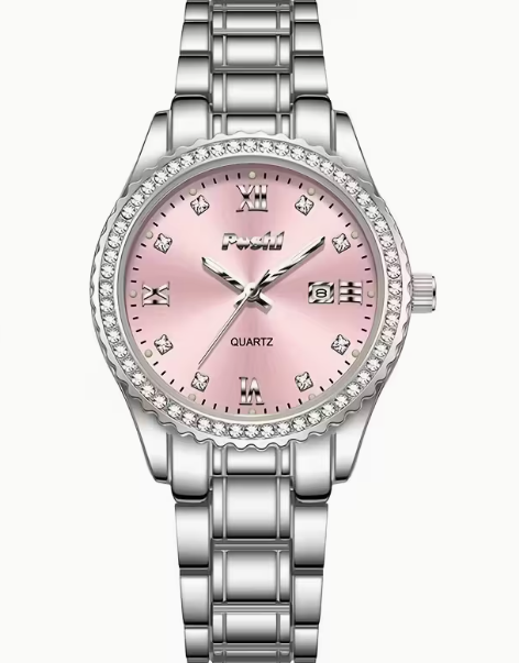 Luksuzni ženski sat Calypso – srebrni sa roze detaljima